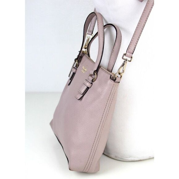 KATE SPADE NY PINKY GRAY GENUINE LEATHER SHOULDER BAG CROSSBODY HANDBAG PURSE - Picture 4 of 16